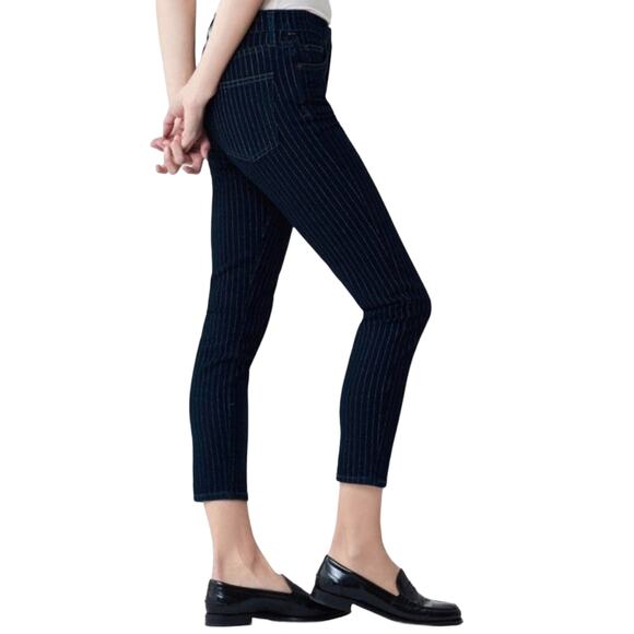 NWT Anthro Citizens of Humanity Rocket Crop Hi-Rise Skinny Jeans, Pinstripe, 29 - Picture 3 of 12